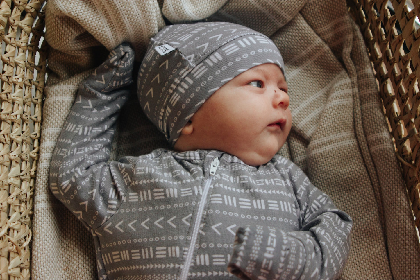 Double Zipper Bamboo Baby Sleeper | Mudcloth - One Kind Clothing, LLC