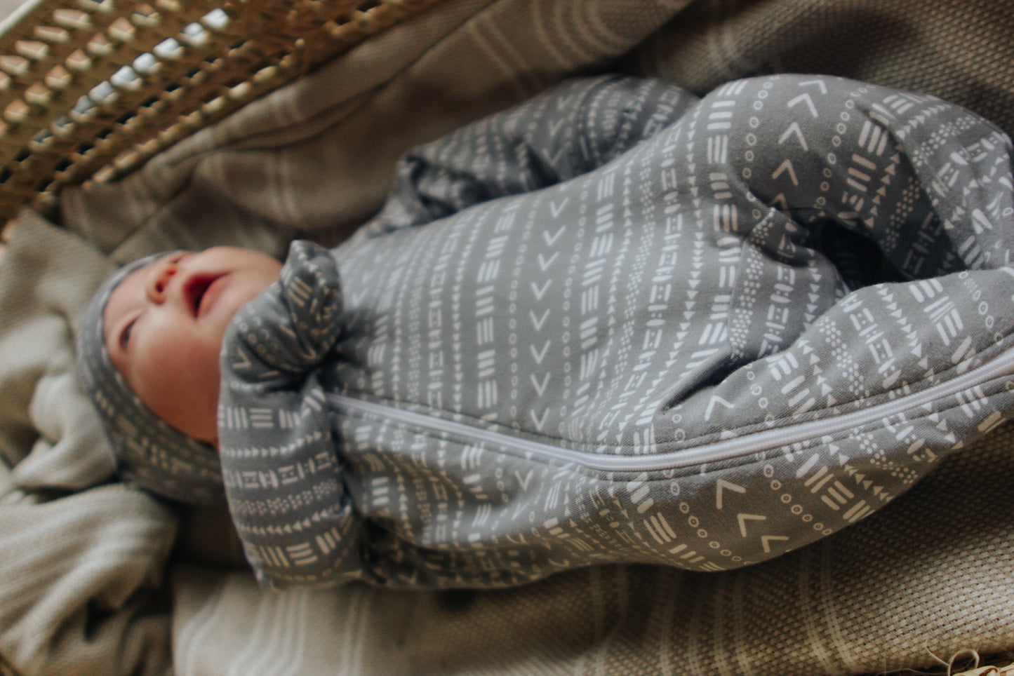 Double Zipper Bamboo Baby Sleeper | Mudcloth - One Kind Clothing, LLC