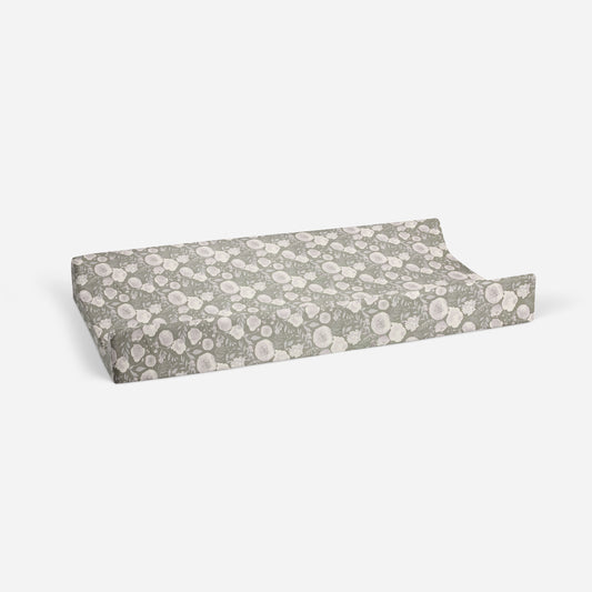 Changing Pad Cover | Gray Floral - One Kind Clothing, LLC