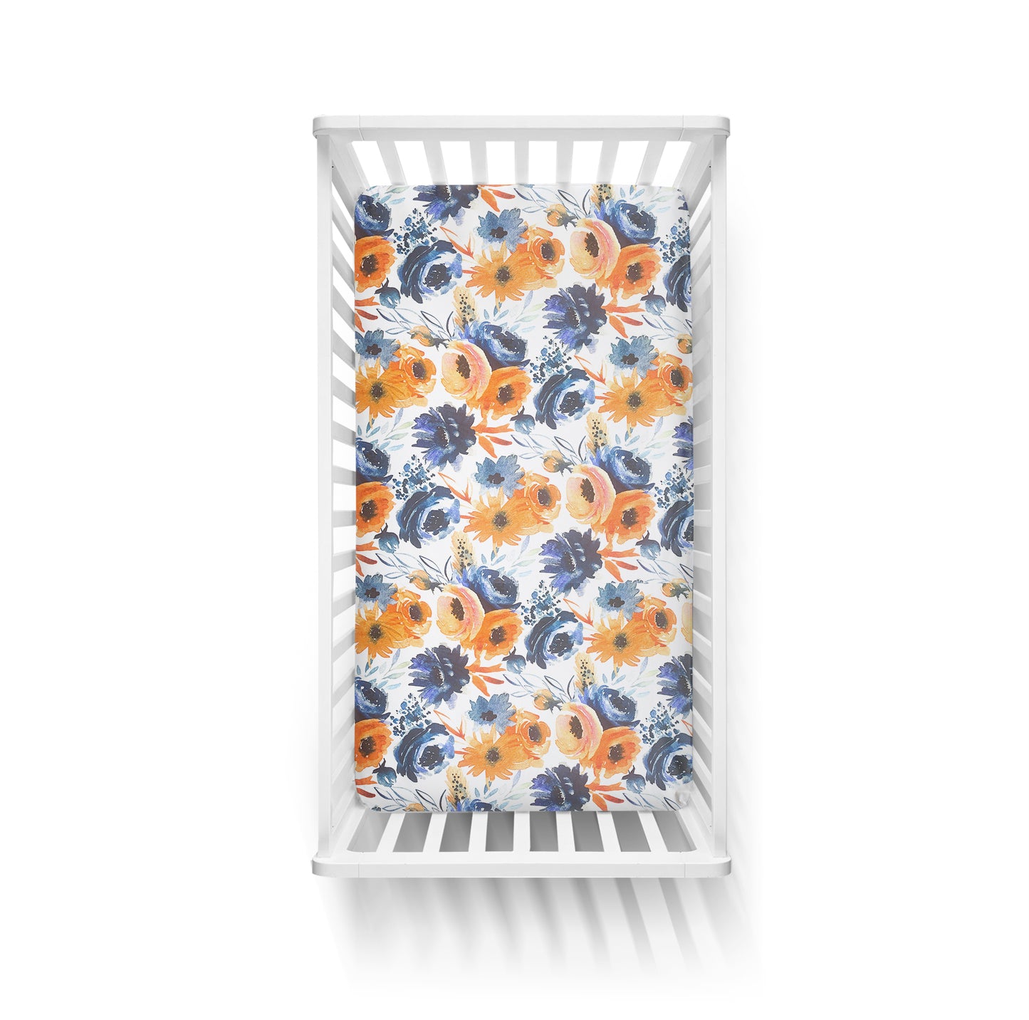 Crib Sheet | Navy Orange - One Kind Clothing, LLC
