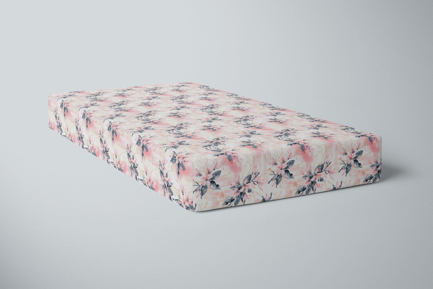 Crib Sheet | Pink and White Floral - One Kind Clothing, LLC