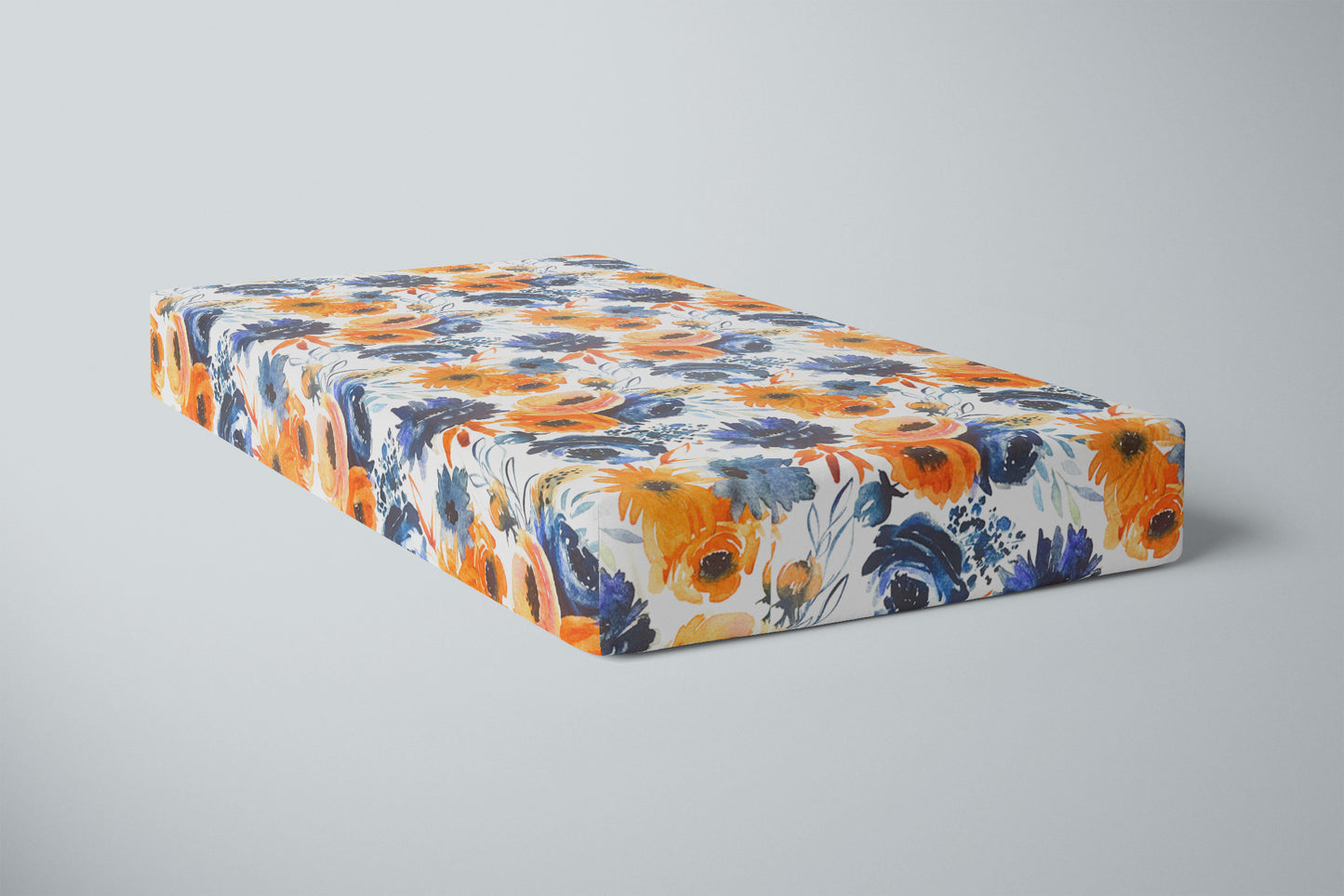 Crib Sheet | Navy Orange - One Kind Clothing, LLC