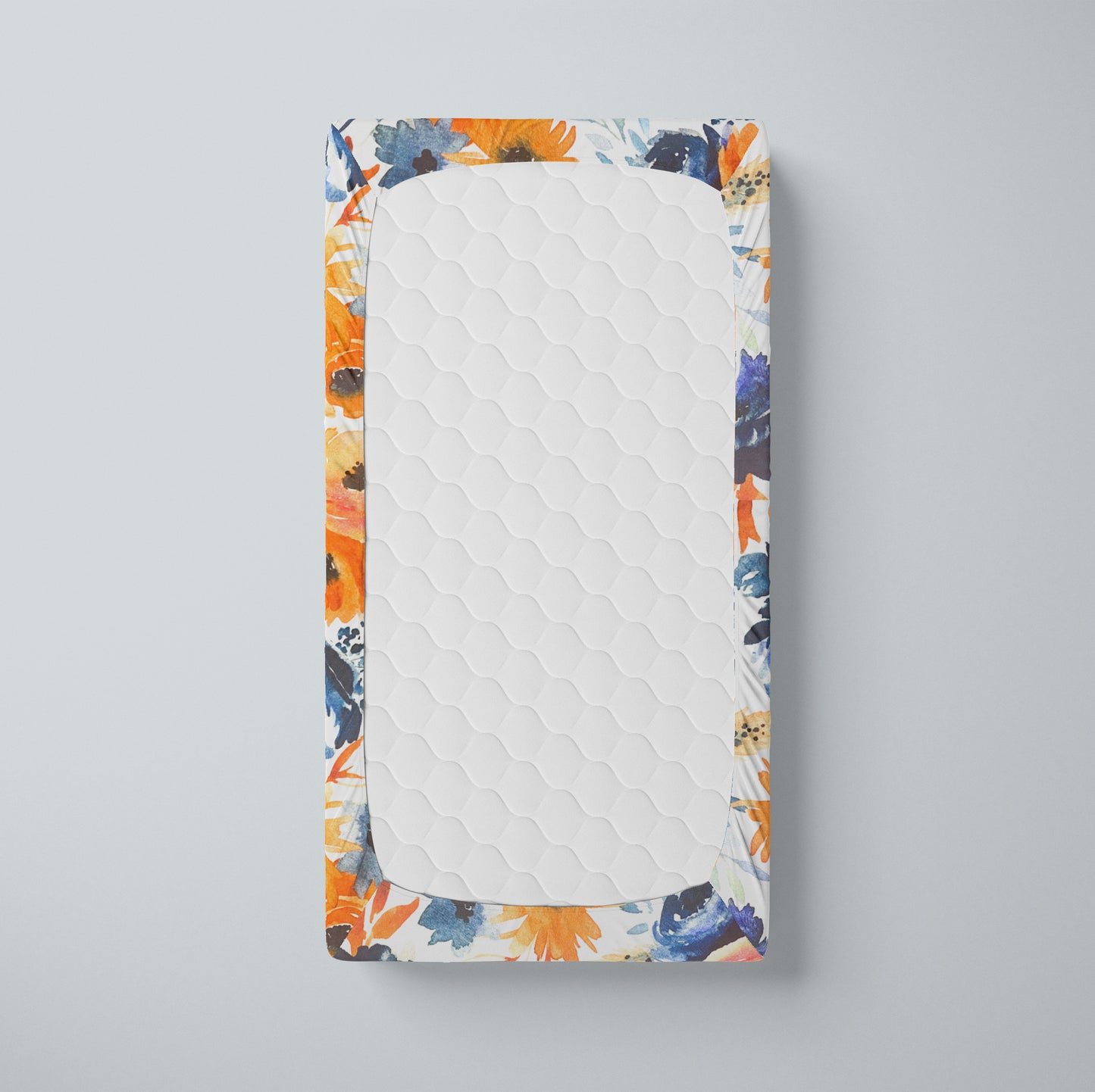 Crib Sheet | Navy Orange - One Kind Clothing, LLC