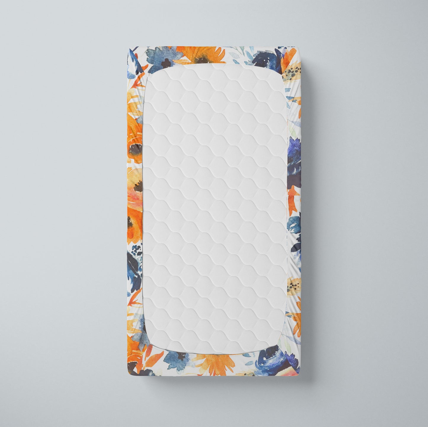 Crib Sheet | Navy Orange - One Kind Clothing, LLC