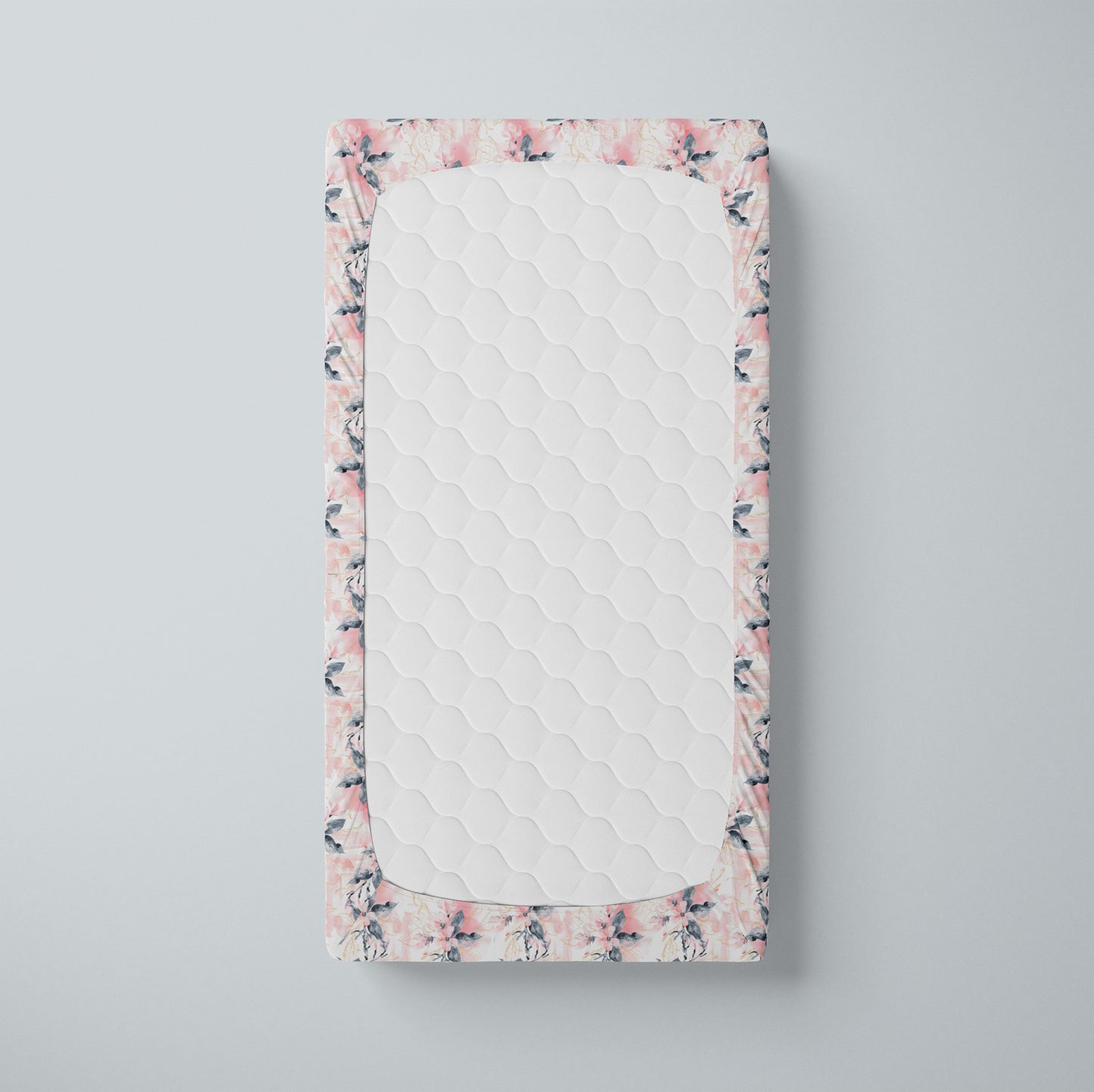 Crib Sheet | Pink and White Floral - One Kind Clothing, LLC