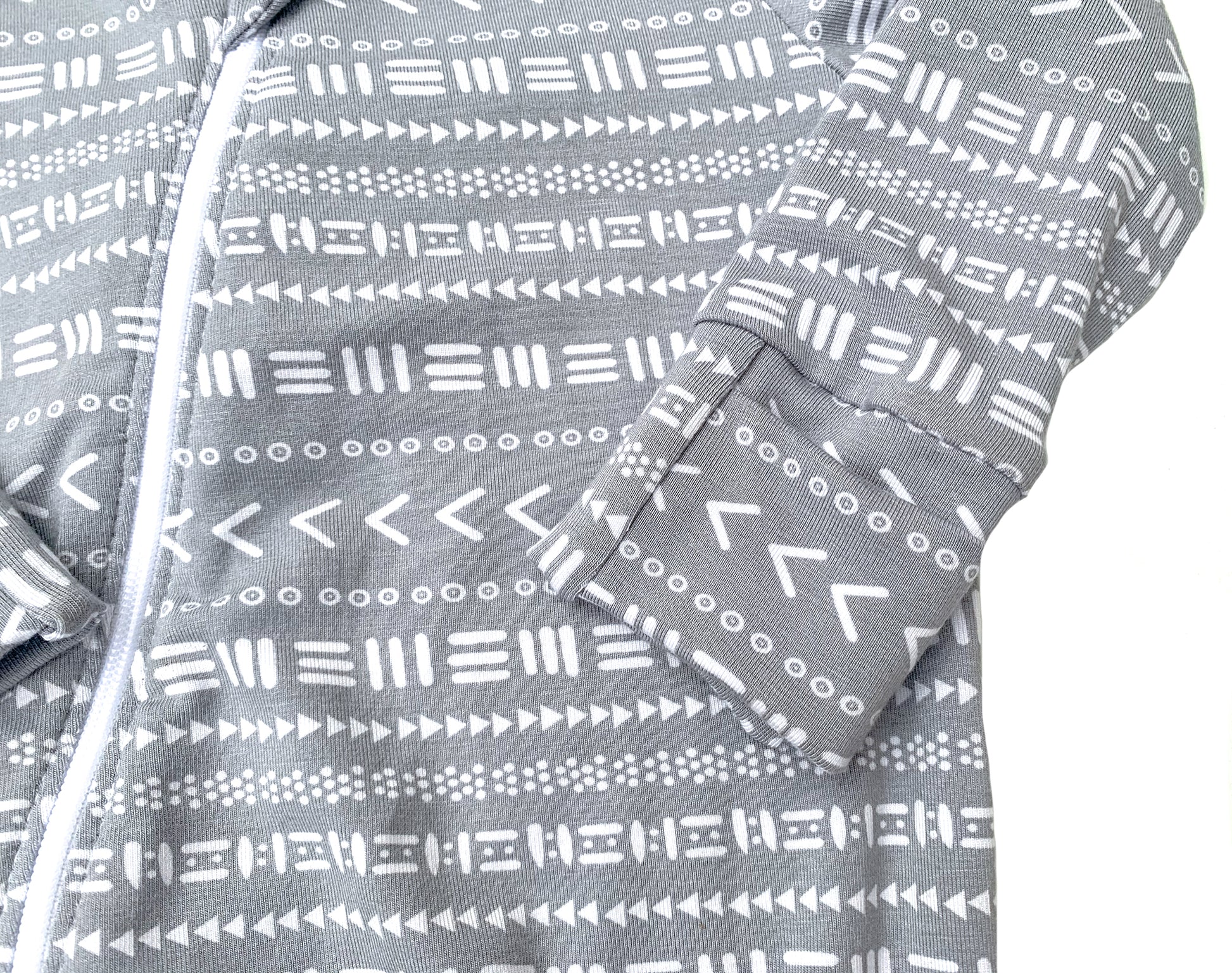 Double Zipper Bamboo Baby Sleeper | Mudcloth - One Kind Clothing, LLC