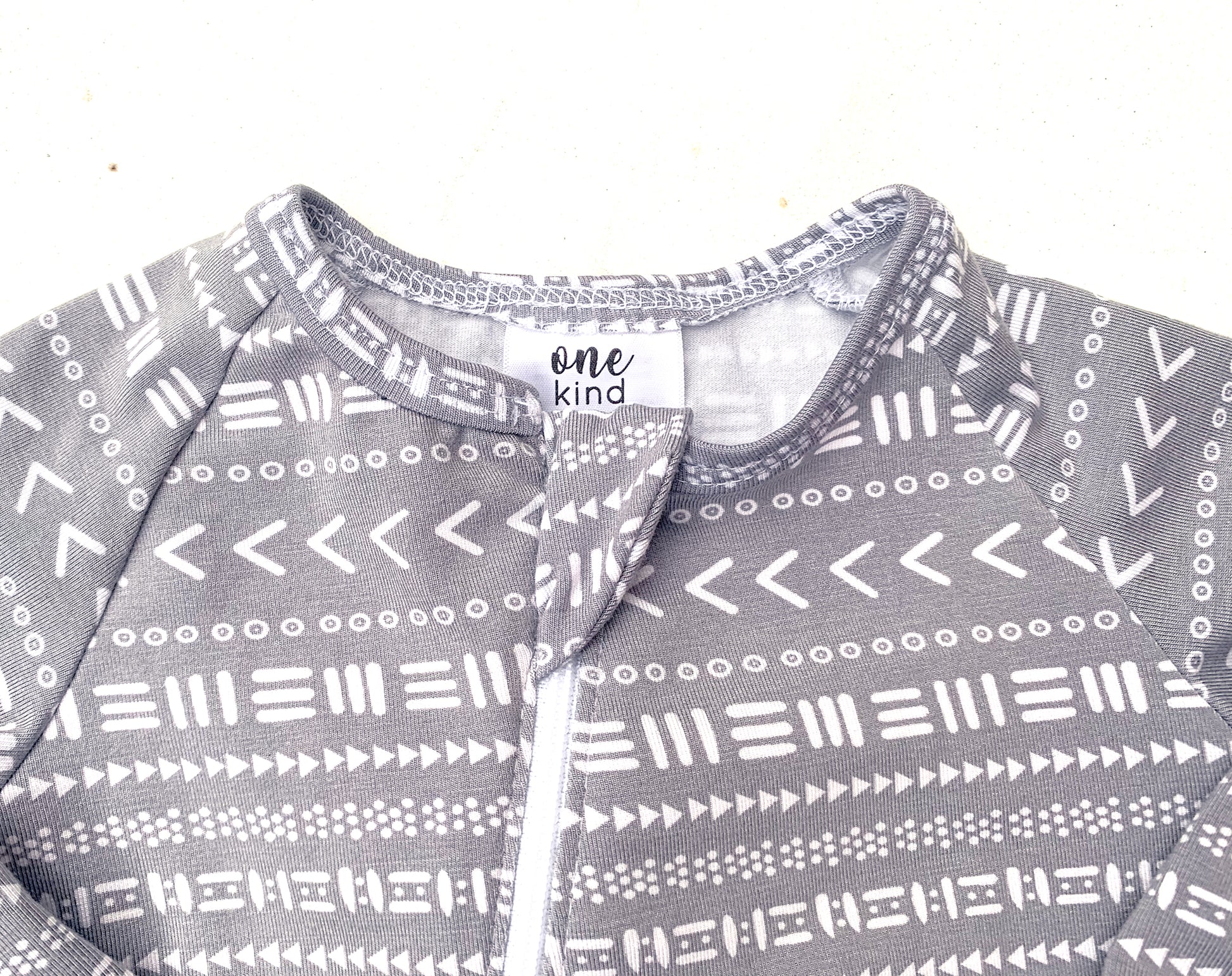 Double Zipper Bamboo Baby Sleeper | Mudcloth - One Kind Clothing, LLC
