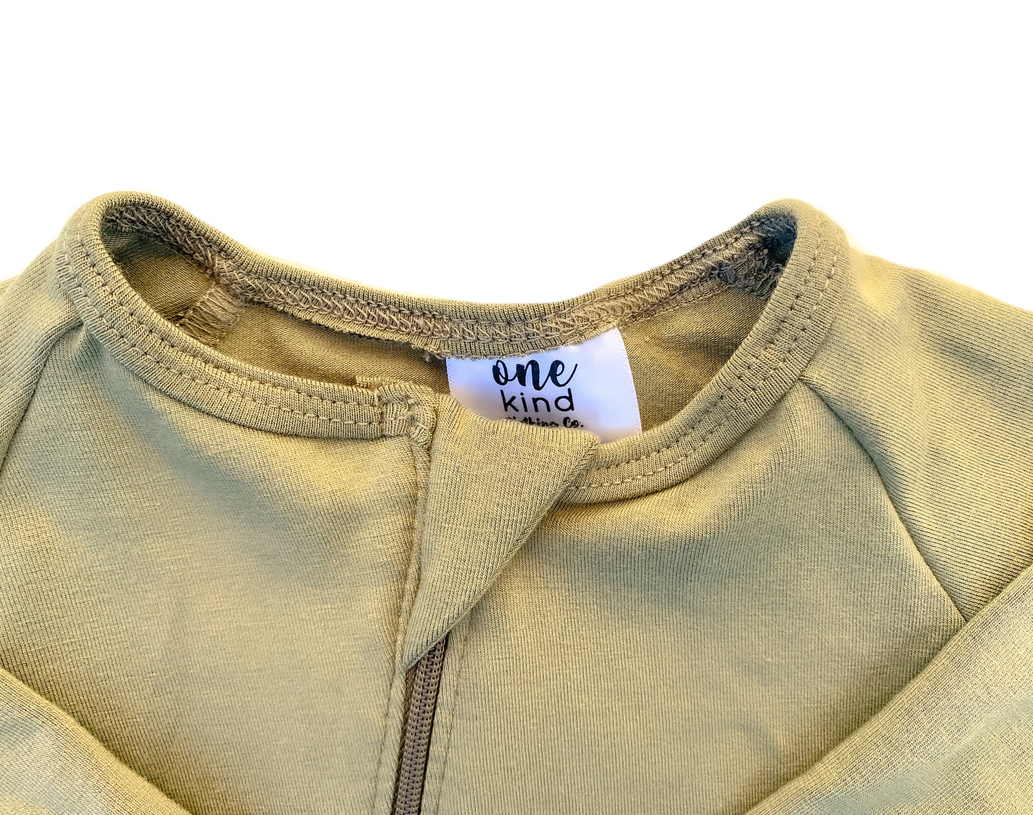 Double Zipper Bamboo Baby Sleeper | Olive - One Kind Clothing, LLC