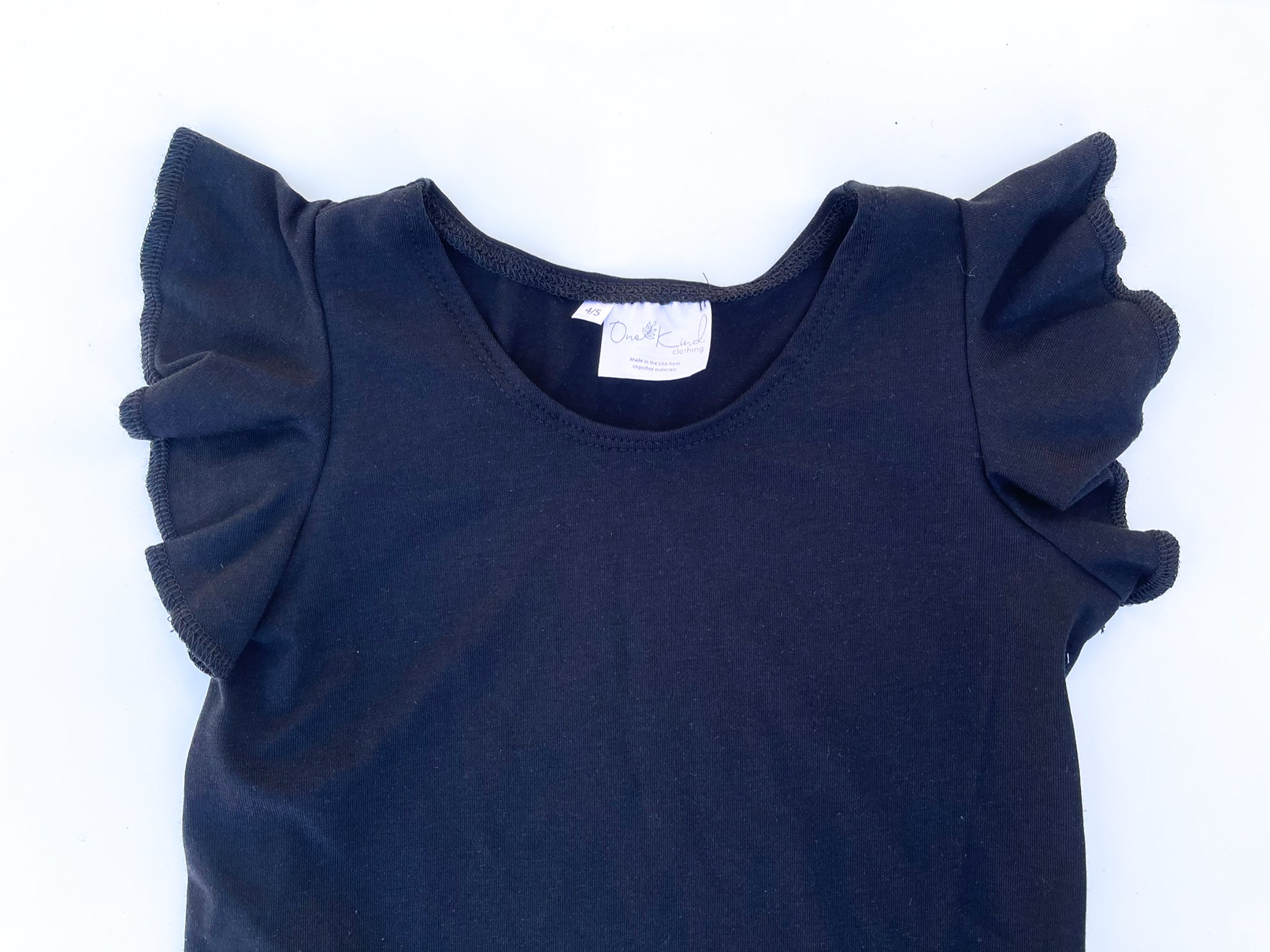 Flutter Top | Black - One Kind Clothing, LLC