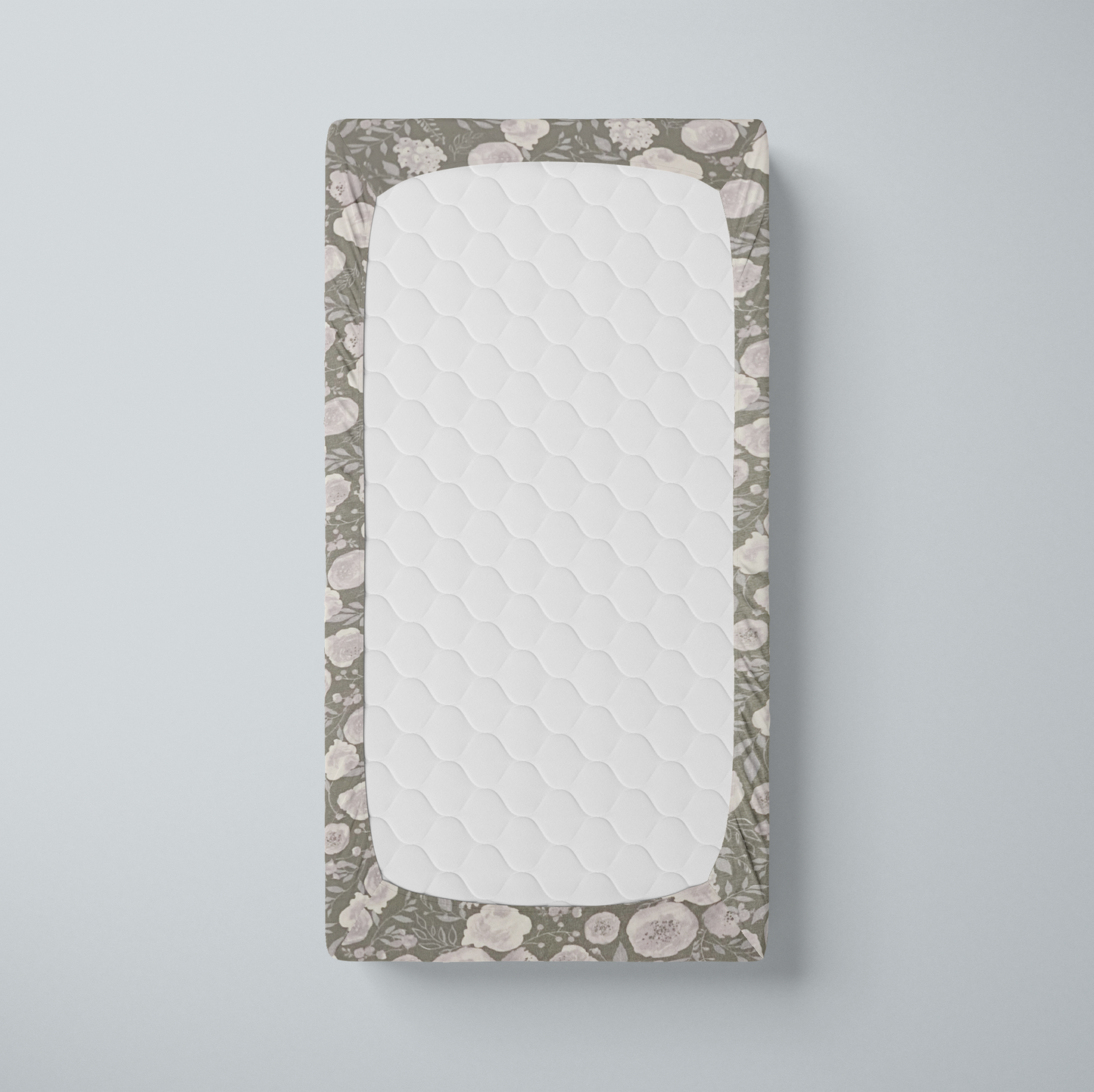 Crib Sheet | Gray Floral - One Kind Clothing, LLC