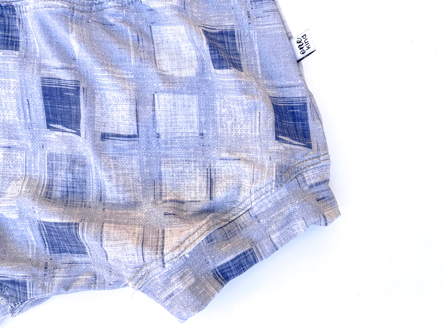 Kids Shorties | Blue Squares - One Kind Clothing, LLC