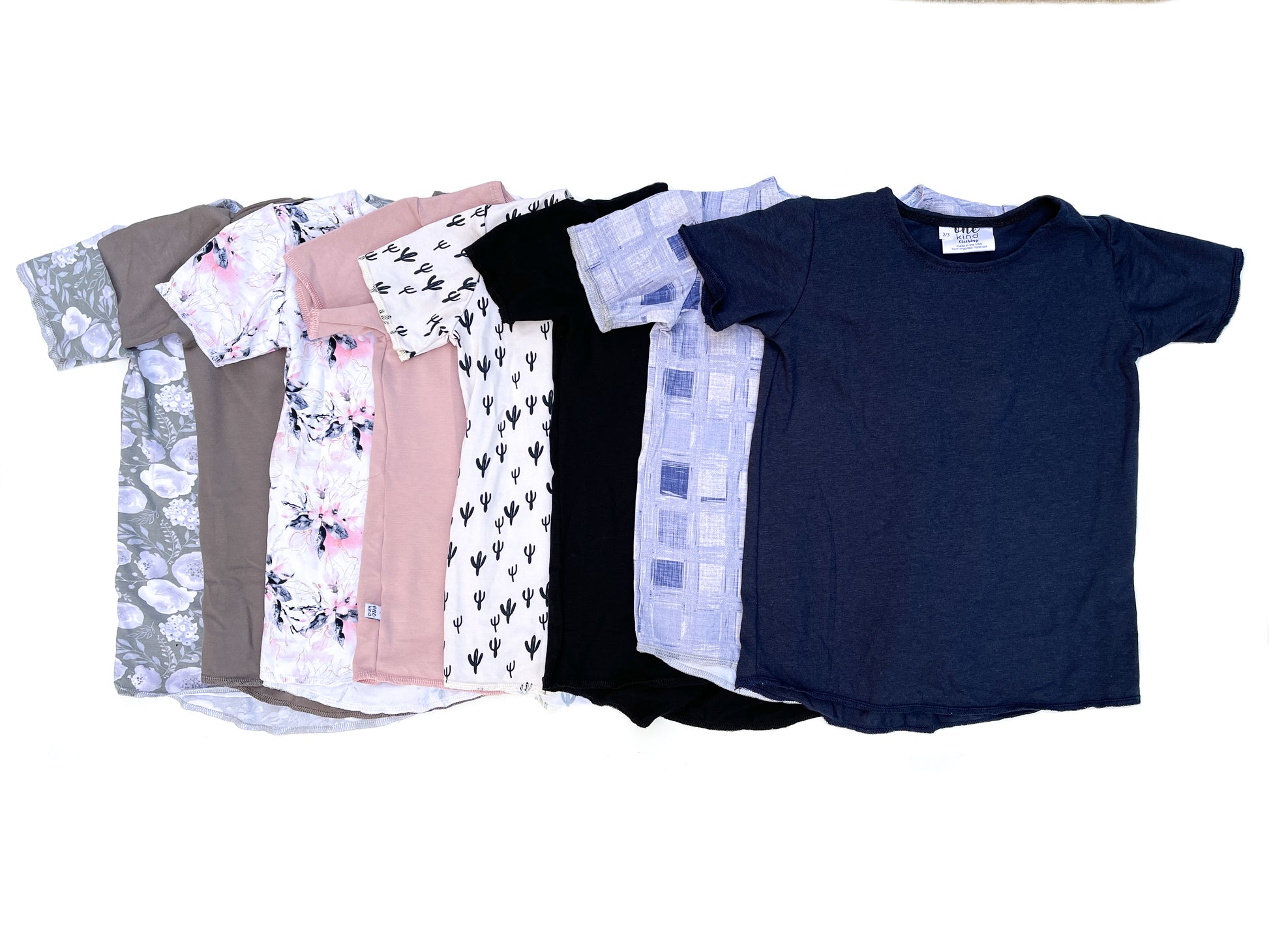 Slouchy Tee | Blue Squares - One Kind Clothing, LLC
