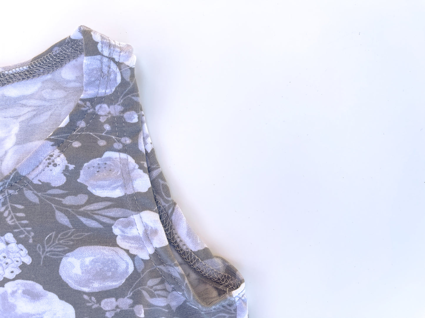 Tank Zipper Romper | Gray Floral - One Kind Clothing, LLC