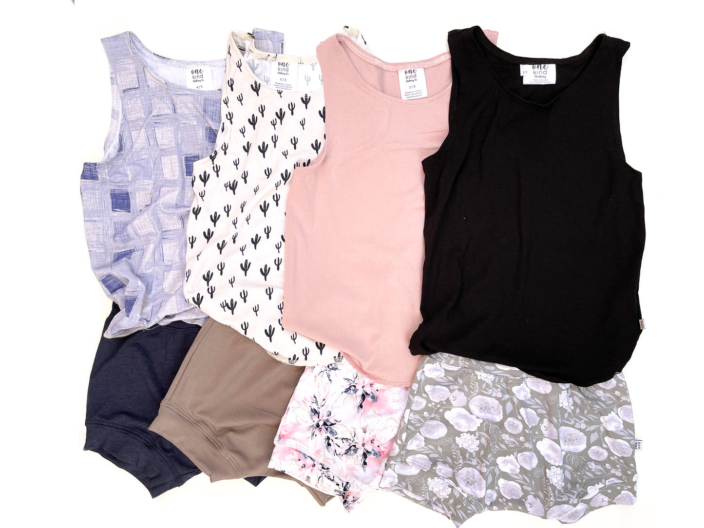 Kids Shorties | Blue Squares - One Kind Clothing, LLC