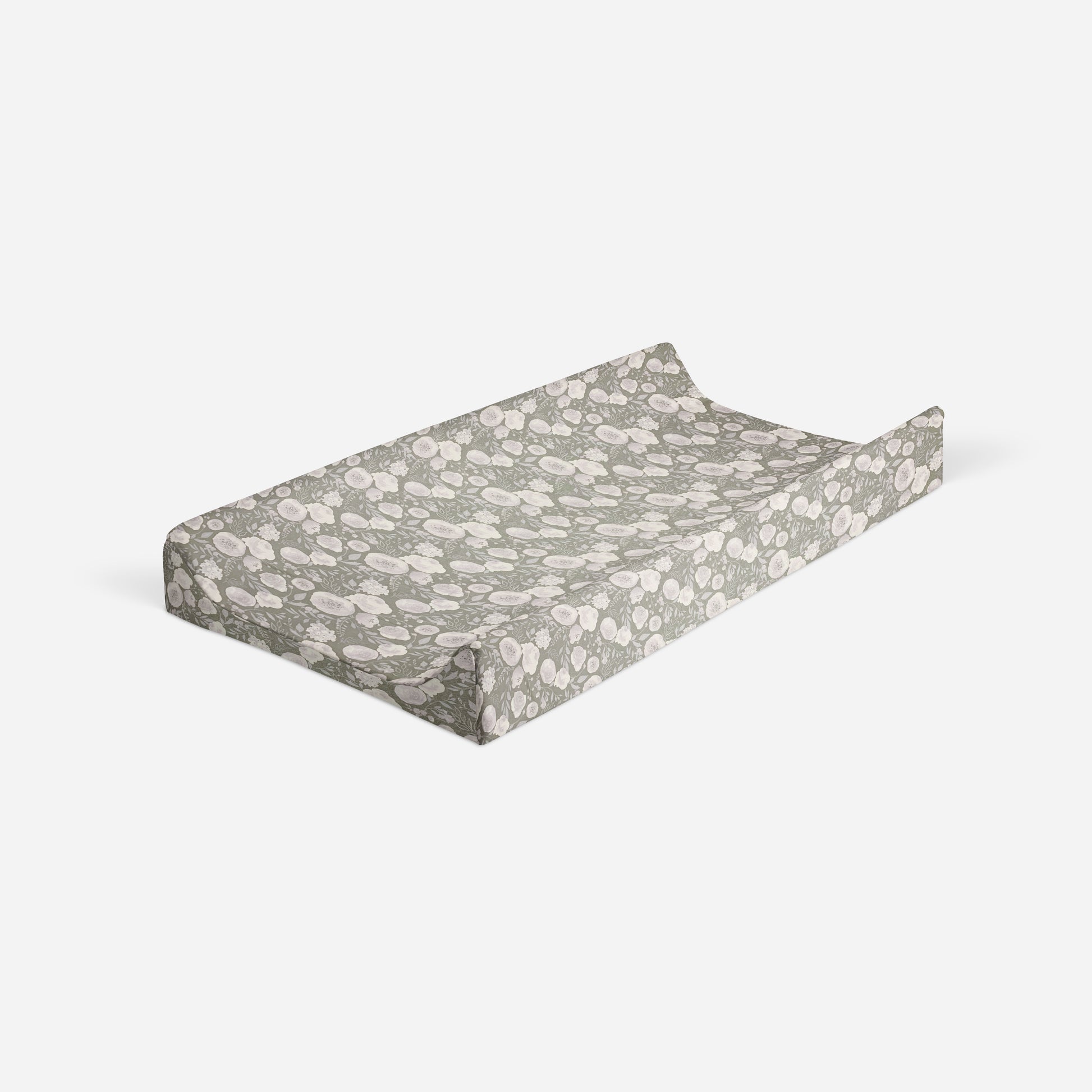 Changing Pad Cover | Gray Floral - One Kind Clothing, LLC