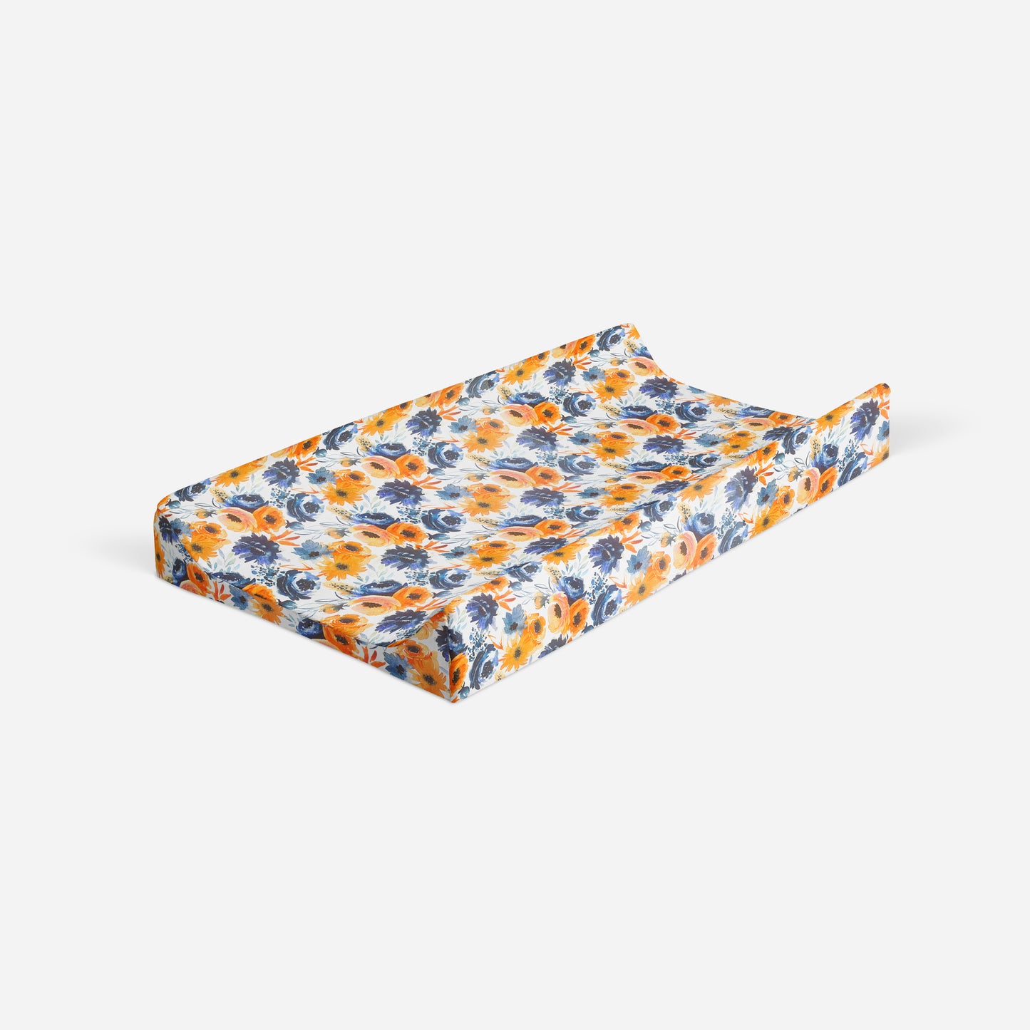 Changing Pad Cover | Navy Orange Floral - One Kind Clothing, LLC