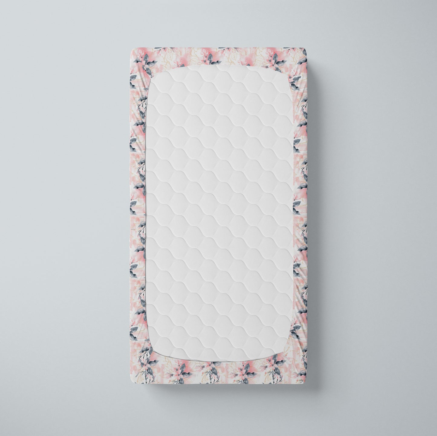 Crib Sheet | Pink and White Floral - One Kind Clothing, LLC