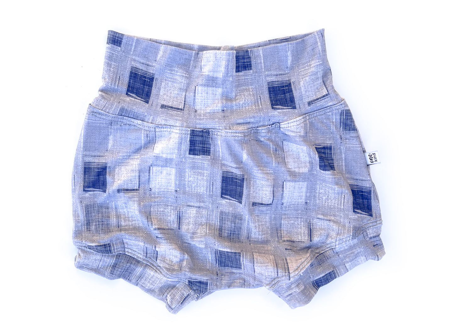 Kids Shorties | Blue Squares - One Kind Clothing, LLC