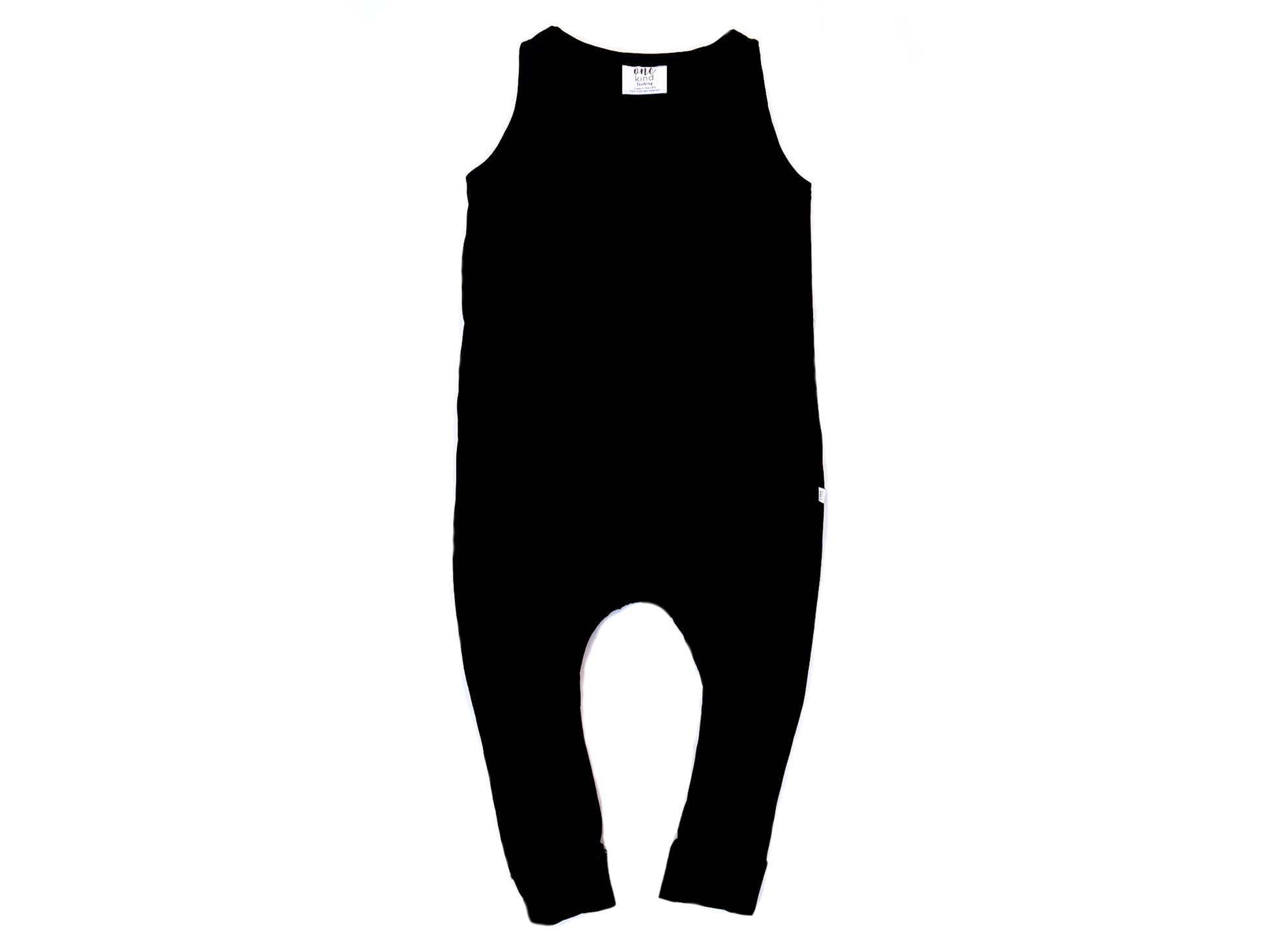 Tank Zipper Romper | Black - One Kind Clothing, LLC